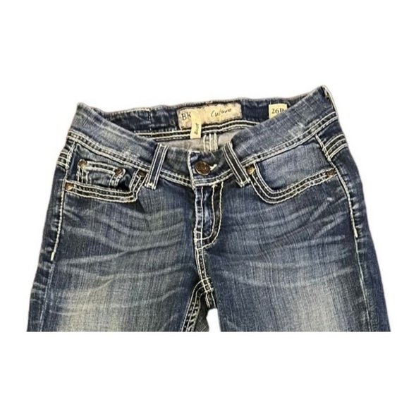 Bke Culture women's boot cut jeans size 26 x 31.5 low rise - Picture 2 of 8